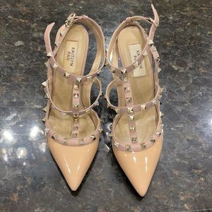 Pair of Kaitlyn Pan Studded High Heel Sling Backs
